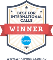 Award Badge - Best for International Calls - What Phone